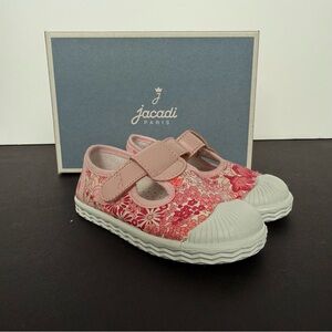 New! Jacadi Pink Floral Sneakers for Baby Girl - Jacadi size 21